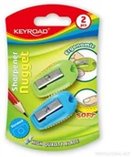 Temperówki - KEYROAD Temperówka KEYROAD Nugget plastikowa podwójna 2szt. blister mix kolorów KR970532 - miniaturka - grafika 1