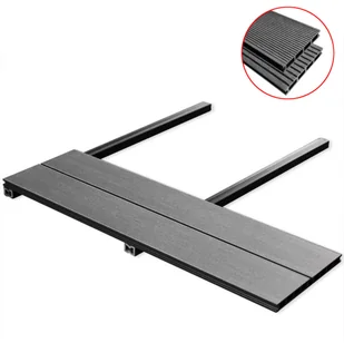 vidaXL Deski tarasowe WPC z akcesoriami 40 m szare - Podesty i deski tarasowe - miniaturka - grafika 2