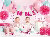 Baby shower i roczek - Party Deco Party Box - Imprezowe Pudełko - Zestaw dekoracji na roczek I'm no. 1 dla dziewczynki SET3-081 - miniaturka - grafika 1