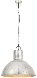 VidaXL Lampa wisząca, 25 W, kolor srebra, okrągła, 48 cm, E27 320563 - Lampy sufitowe - miniaturka - grafika 4