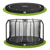 Trampoliny - Salta Trampolina Premium Ground 396 cm z siatką zabezpieczającą zielona SA-5854G - miniaturka - grafika 1