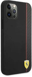 Ferrari FESAXHCP12LBK iPhone 12 Pro Max 6,7" czarny/black hardcase On Track Carbon Stripe hurtel-77270-0 - Etui i futerały do telefonów - miniaturka - grafika 4