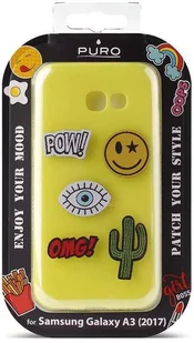 PURO Patch Mania - Etui Samsung Galaxy A3 (2017) w zestawie 5 naklejek (żółty) b2btrade-9544-0 - Etui i futerały do telefonów - miniaturka - grafika 3