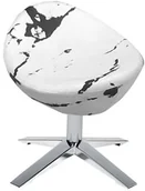 Pufy i podnóżki - KING HOME Podnóżek EGG SZEROKI MARBLE - tkanina, podstawa stal HE-066.MARBLE.OTTO [12716143] - miniaturka - grafika 1