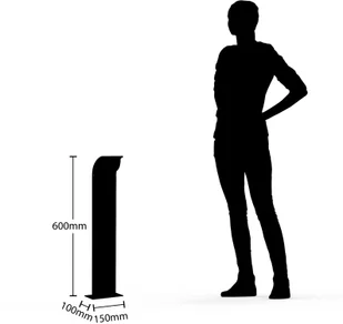 LUCANDE Lucande Tinna słupek oświetleniowy LED - Lampy ogrodowe - miniaturka - grafika 3