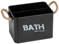 Pojemniki łazienkowe - Wenko Organizer łazienkowy GARA CZARNY - miniaturka - grafika 1