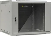 Szafy rack - NetRack szafa wisząca 19 9U/600x600mm popiel drzwi szklane otwierane boki (019-090-66-021) - miniaturka - grafika 1