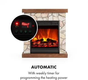 Klarstein Lienz, , 1800 W, brązowy FP6-Kaprun-ST - Kominki elektryczne Klarstein Lienz, , 1800 W, brązowy FP6-Kaprun-ST - Kominki elektryczne - miniaturka - grafika 5