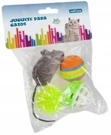 Zabawki dla kotów - Zabawka mysz piłka dzwonek dla kota kpl=4szt. - miniaturka - grafika 1