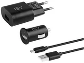 Ładowarki do telefonów - ISY Zestaw ładowarek ITS-1000 Travel Chargers Set Czerwony tydzień NAJNIŻSZYCH cen ! ITS-1000 Travel Chargers Set - miniaturka - grafika 1