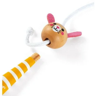 Janod Skakanka z drewnianymi rączkami Zajączek, - Zabawki kreatywne - miniaturka - grafika 3