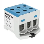 Kostki, złączki, wtyczki - Geberit MOREK szynowa 6-95mm2 nieb 6 otwor AL/CU TH35 1P MAA3095B10 Morek 4320 MAA3095B10 - miniaturka - grafika 1