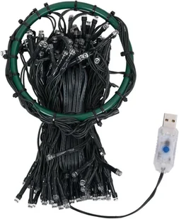 vidaXL Siatka lampek choinkowych, 300 zimnych białych diod LED, 300 cm vidaXL - Oświetlenie świąteczne - miniaturka - grafika 7