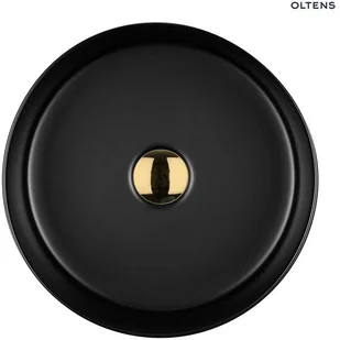 Oltens LAGDE Umywalka 35,5 cm nablatowa okrągła z powłoką SmartClean czarny mat 40804300 - Umywalki - miniaturka - grafika 3