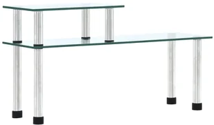 vidaXL Półka kuchenna, przezroczyste, hartowane szkło, 45x16x26 cm vidaXL - Półki do kuchni - miniaturka - grafika 2