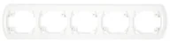 Klawisze i ramki - Karlik Trend biały ramka 5-krotna pozioma RH-5 RH-5 - miniaturka - grafika 1