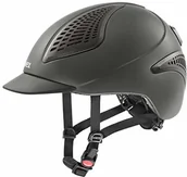Kaski do jazdy konnej - Uvex uvex Uniseks dla dorosłych, exxential II LED kask jeździecki, matowy antracyt, 59 61 cm S433427 - miniaturka - grafika 1