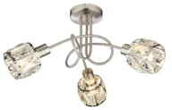 Lampy sufitowe - Globo Lighting Oświetlenie Kris Lampa Sufitowa Nikiel matowy, 3-punktowe 54356-3 - miniaturka - grafika 1
