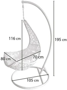 Trends Fotel wiszący CORSO szary Fotel wiszący CORSO 44-001-10 - Fotele ogrodowe wiszące Trends Fotel wiszący CORSO szary Fotel wiszący CORSO 44-001-10 - Fotele ogrodowe wiszące - miniaturka - grafika 4