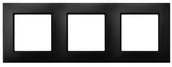 Klawisze i ramki - Ospel Ramka potrójna Czarny metalik Aria - R-3U/33 - miniaturka - grafika 1