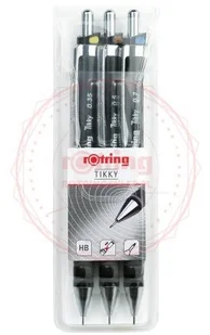 rOtring Tikky zestaw 3 ołówków automatycznych z kodem kolorystycznym 0,35 / 0,5 / 0,7 S0801310 - Ołówki - miniaturka - grafika 2