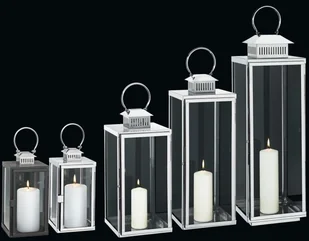 Cilio Lampion Torre L, srebrny, 20x20x77 cm - Lampy ogrodowe - miniaturka - grafika 4