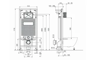 Deante Stelaż podtynkowy 6w1 CDEN6ZPW CDEN6ZPW - Stelaże i zestawy podtynkowe do WC - miniaturka - grafika 2