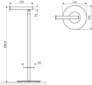 Excellent KOBO Stojak na papier zapasowy chrom DOEX.1751CR DOEX.1751CR - Stojaki i wieszaki na papier toaletowy - miniaturka - grafika 3