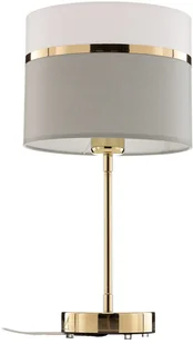 Euluna Tekstylna lampa stołowa Long biała/szara/mosiądz - Lampy stojące - miniaturka - grafika 3