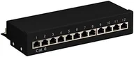 Switche - Goobay CAT 6 port Ethernet Patch Panel 12 STP ekranowane Czarny 1 szt. czarny - miniaturka - grafika 1