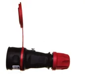 Gniazdka elektryczne - PCE Polska sp. z o.o. Gniazdo przenośne gumowe z zatyczką 10/16A 2P+Z 230V IP44 TOP TAURUS 24611-S - miniaturka - grafika 1