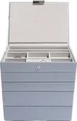 Pudełka i szkatułki - Stackers Szkatułka na biżuterię Stackers pięcioelementowa classic szaroniebieska 73409 - miniaturka - grafika 1