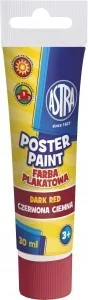 Astra Farba Plakatowa Tuba 30 ml Czerwona Ciemna - Farby i media malarskie - miniaturka - grafika 2