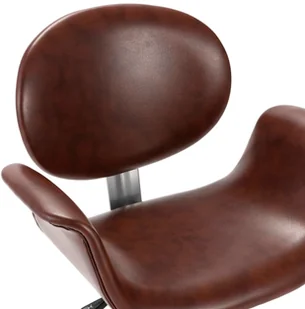 vidaXL Obrotowe krzesło stołowe, brązowe, obite sztuczną skórą - Krzesła - miniaturka - grafika 7