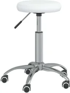 Fotele i krzesła biurowe - vidaXL Obrotowe krzesło biurowe, białe, sztuczna skóra - miniaturka - grafika 1