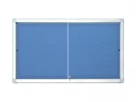 Gabloty - Allboards Gablota z przesuwnymi drzwiami 94x68 tekstylna - niebieska GT18A4PDN - miniaturka - grafika 1