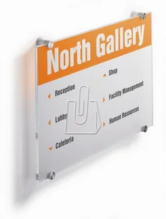 Durable Tabliczka informacyjna przydrzwiowa CRYSTAL SIGN Durable 297mm x 420mm  482619 - Numery na dom - miniaturka - grafika 2