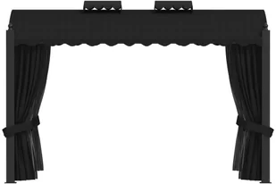 vidaXL Altana ogrodowa z zasłonami, 3 x 4 m, antracytowa, aluminium 48056 - Altany ogrodowe - miniaturka - grafika 5