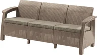 Sofy ogrodowe - Keter Sofa ogrodowa CORFU Max Love Seat 3-osobowy - cappuccino 15-406 - miniaturka - grafika 1