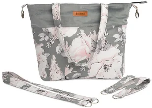 Sensillo Sensillo torba velvet peonie - Torby i organizery dla mam - miniaturka - grafika 2