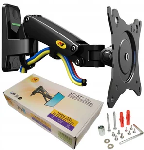 Fiber Novelty nb F120B - Solidny, obrotowy, ścienny uchwyt na sprężynie gazowej do monitorów i telewizorów LCD, LED 17" - 27" F120B - Uchwyty do telewizora - miniaturka - grafika 2