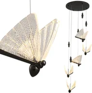 Lampy sufitowe - KKST LAMPA wisząca black dekoracyjna OPRAWA zwis LED 20W 3000K pszczoły czarne KKSMP0090-5 black - miniaturka - grafika 1