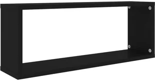VidaXL Lumarko Półki ścienne kostki, 2 szt., czarne, 60x15x23 cm, płyta 807136 VidaXL - Półki do salonu - miniaturka - grafika 5