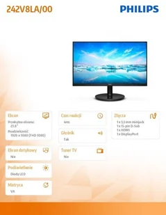 Philips 242V8LA/00 - Monitory Philips 242V8LA/00 - Monitory - miniaturka - grafika 9