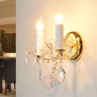 Lampy ścienne - Kryształowa lampa ścienna DOLORES 2-punktowa - miniaturka - grafika 1