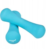 Hantle i ciężarki - Ciężarki 1kg hantelki niebieskie 2x1kg FA1038 - miniaturka - grafika 1