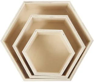 Creativ Company A S Pudełka, Sześciokąty - Decoupage - miniaturka - grafika 5