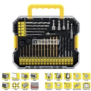 TROTEC 49-częściowy zestaw wierteł o sześciokątnym trzonku oraz zestaw bitów - Bity - miniaturka - grafika 2