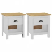 Szafki nocne - Vida Szafki nocne Hill Range 2 szt. 46x35x49,5 cm lita sosna V-288970 - miniaturka - grafika 1