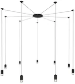 Lampy sufitowe - Linea Light Step into design Lampa wisząca 9 czarna pająk XT005-9P - Step Into Design XT005-9P - miniaturka - grafika 1